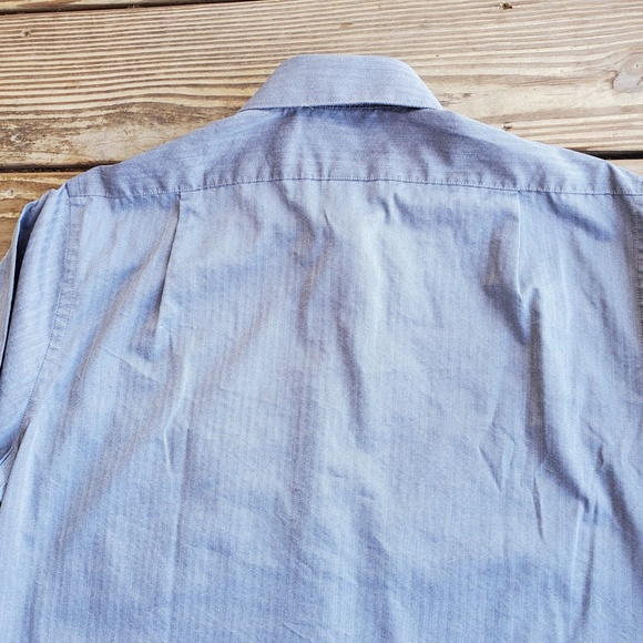 Van Heusen Men's Dress Shirt Silvery/Grey Classic Fit Wrinkle Free 15.5 32/33 - Picture 12 of 12